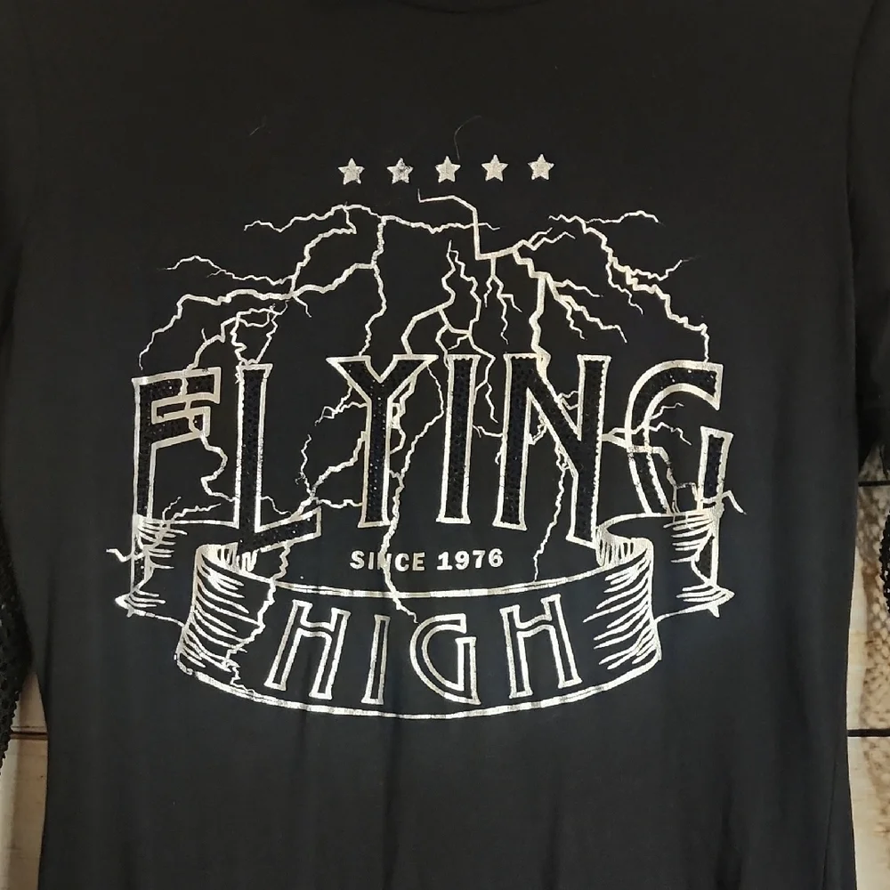 Fashion Nova Black Long Sleeve Dress with Graphic - Picture 2 of 9